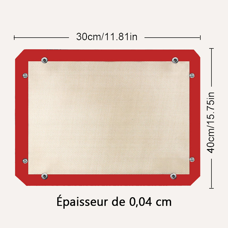 🍗 Tapis de cuisson anti-débordement avec boutons-pression