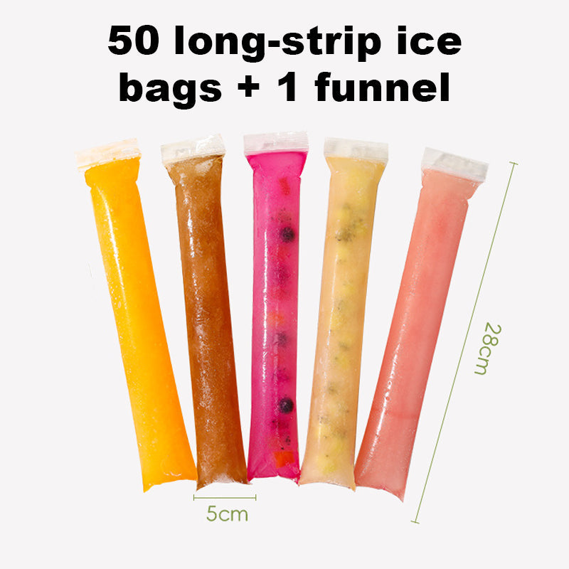 Sachets jetables pour glaces à l'eau - Moules à glaces à l'eau maison à faire soi-même - Sachets auto-fermeables de qualité alimentaire
