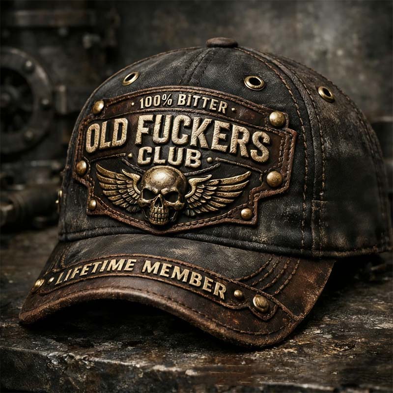 ⏳Spécial à durée limitée⏰Casquette vintage brodée Old Fuckers Club🧢