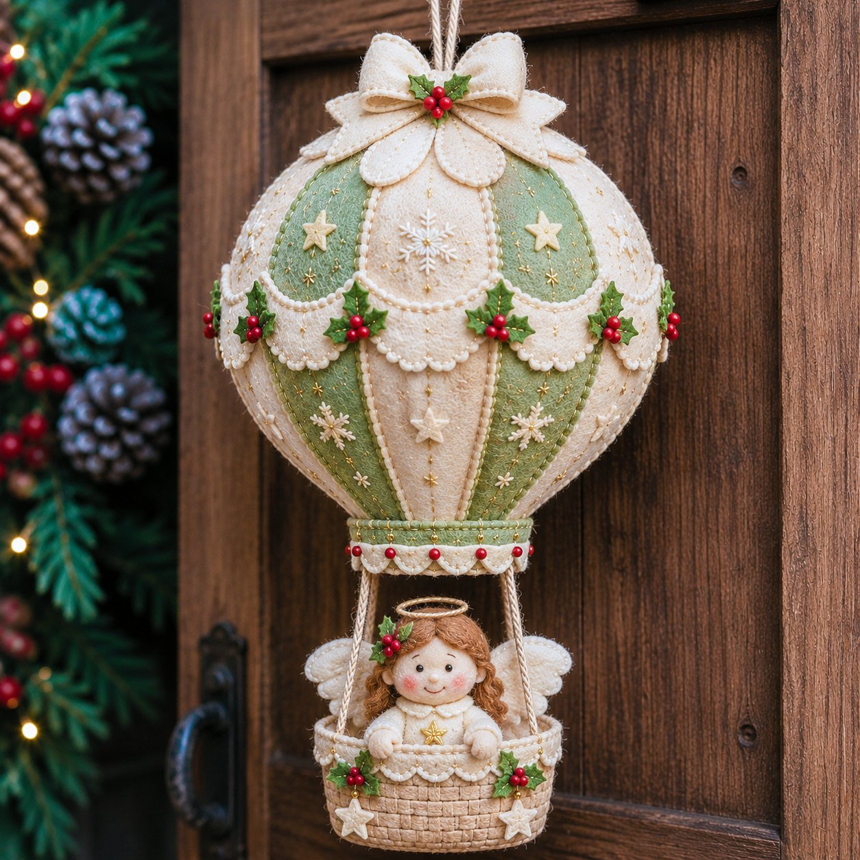 🎈 Kit de bricolage pour réaliser une décoration de Noël en forme de montgolfière à suspendre