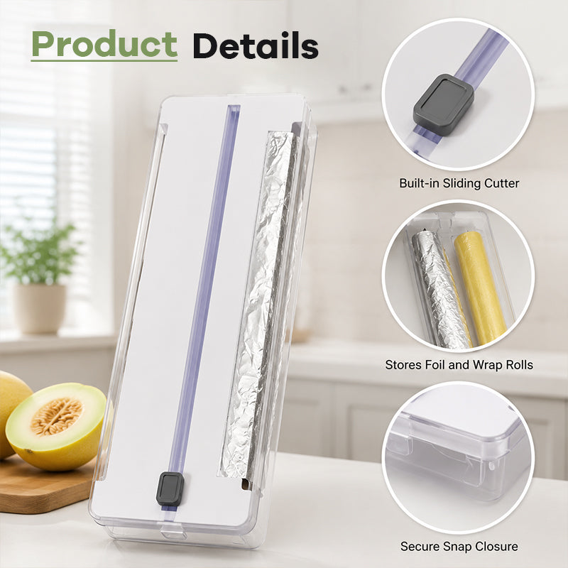 Boîte de rangement pour papier d'aluminium, papier d'emballage et film alimentaire 🍳