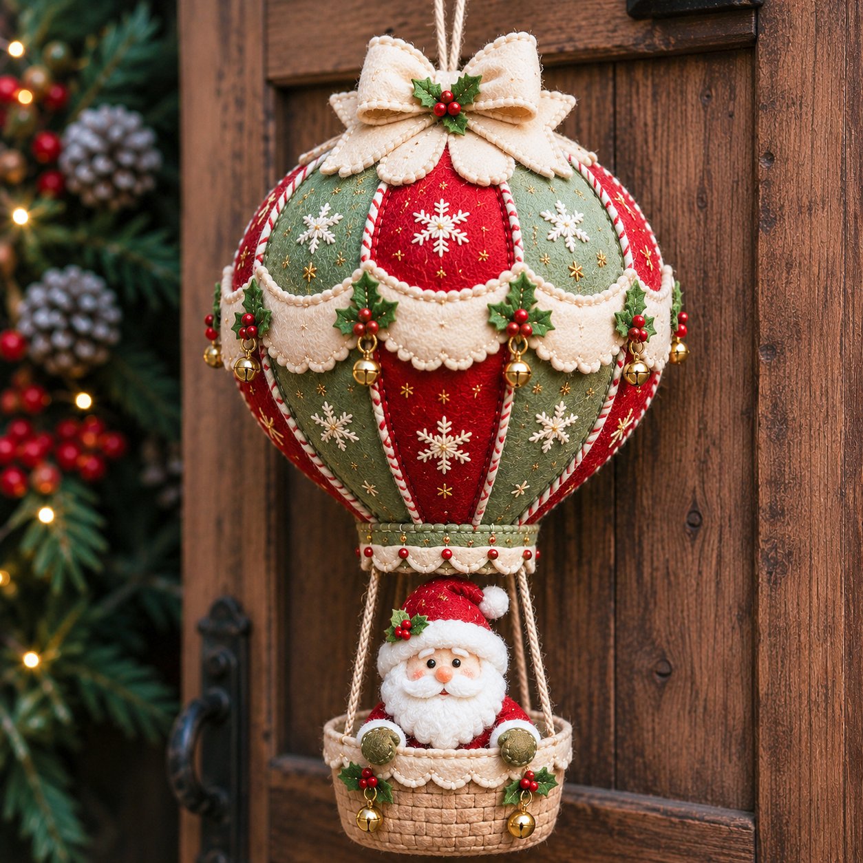 🎈 Kit de bricolage pour réaliser une décoration de Noël en forme de montgolfière à suspendre