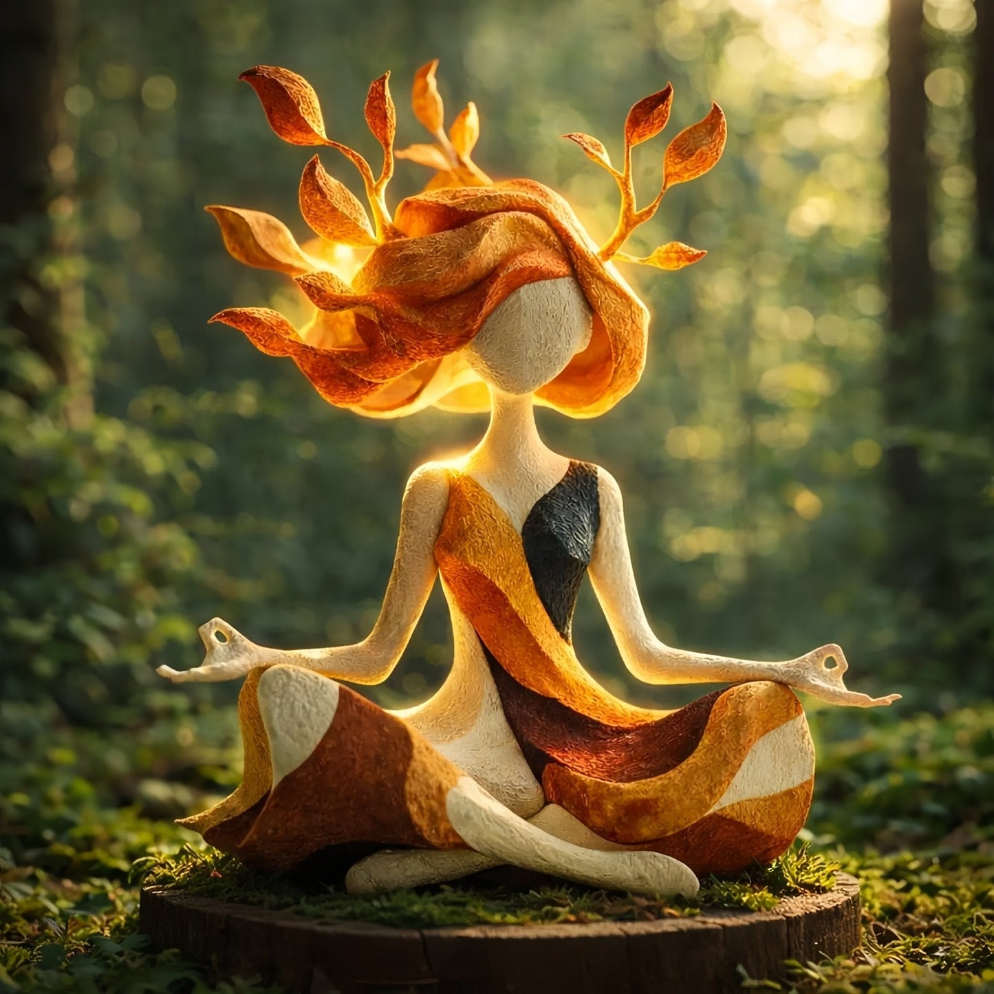 🧘 Sculpture de méditation apaisante | Objet de décoration d'intérieur serein