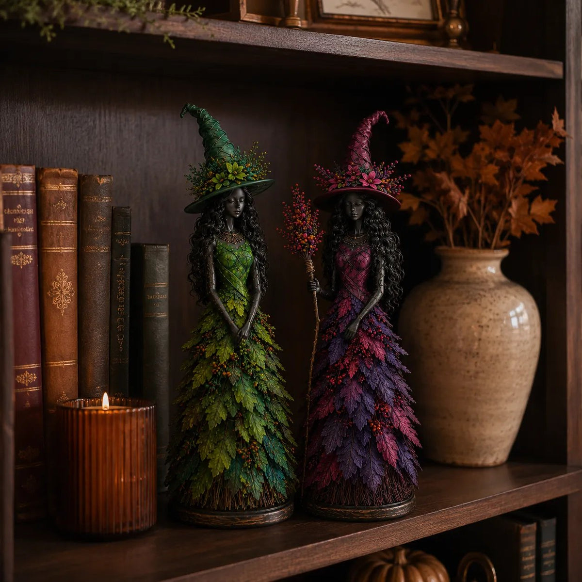 💥DERNIER JOUR : 50 % DE RÉDUCTION - 🧙 Figurine « Sorcière d'automne enchantée » (📦 Achat de 3 articles : livraison gratuite)