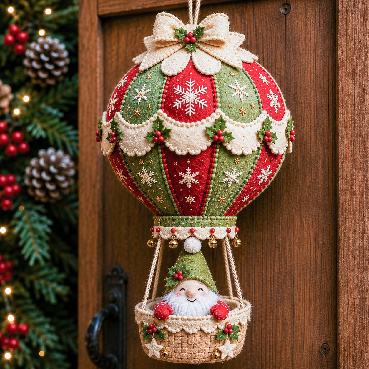 🎈 Kit de bricolage pour réaliser une décoration de Noël en forme de montgolfière à suspendre