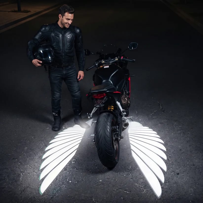🏍️Projecteurs LED en forme d'ailes d'ange pour motos