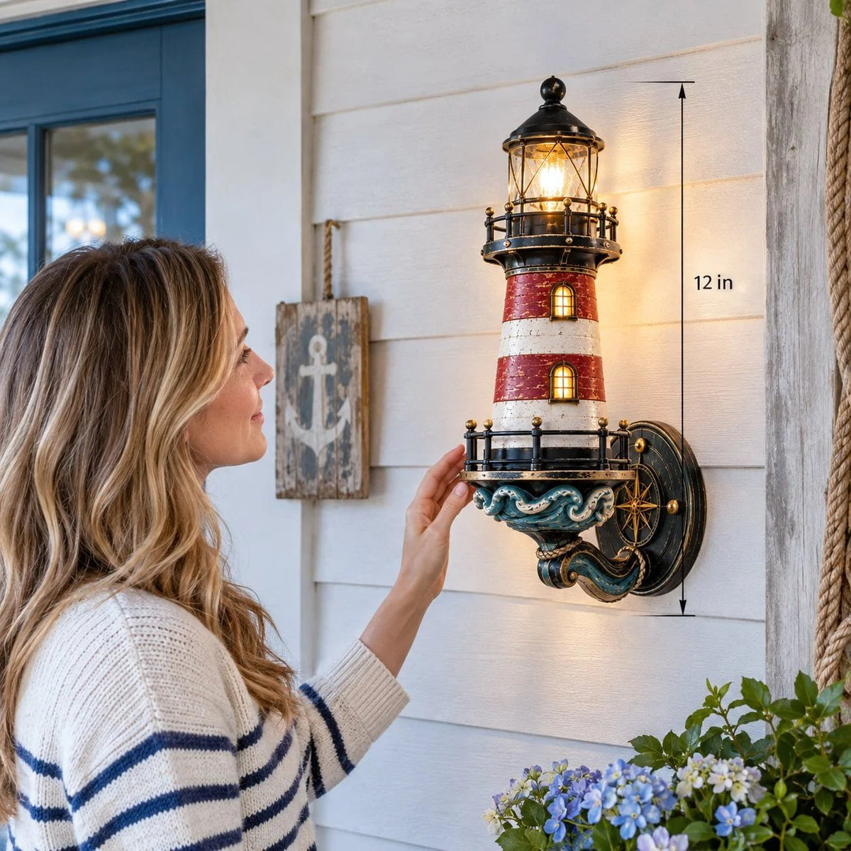 🌊Applique murale vintage en forme de phare côtier
