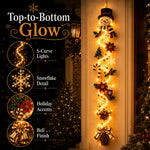 🎄 Accroche-porte de Noël lumineux ✨ Décoration festive pour la maison