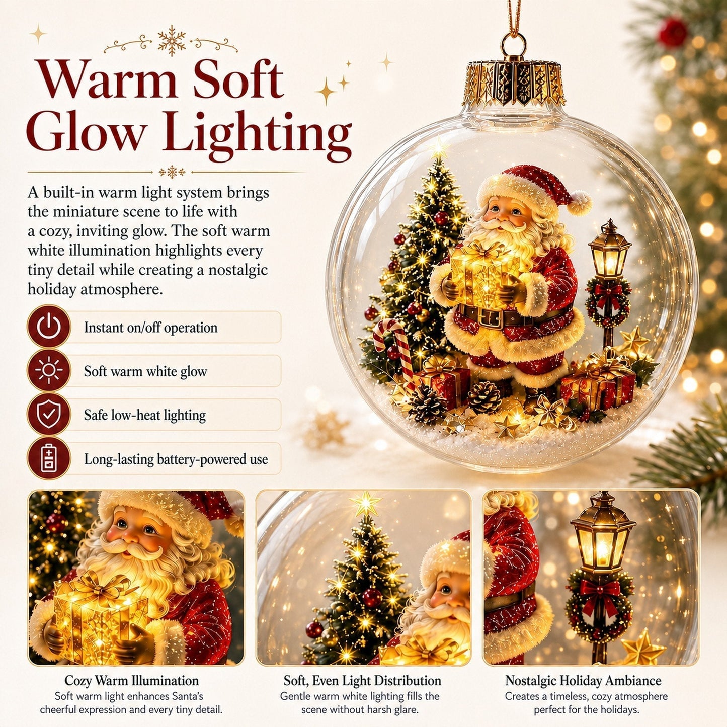 🎄Décoration de Noël lumineuse en forme de diorama – Un petit monde hivernal dans la paume de votre main👼