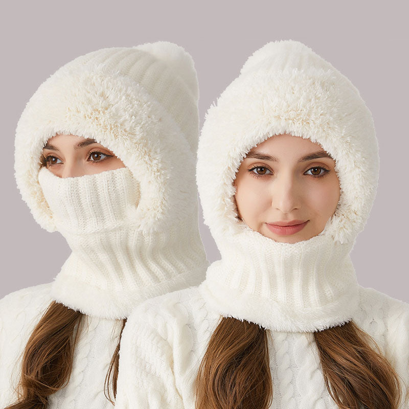 ❄️ Bonnet d'hiver épais en peluche 3 en 1🧣