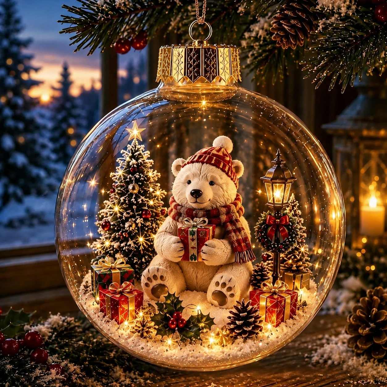 🎄Boule de cristal de Noël sur le thème des animaux