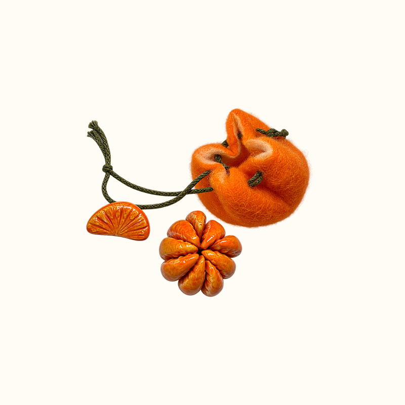 Jouet en feutre en forme de fruit à presser | Jouet tactile portable anti-stress