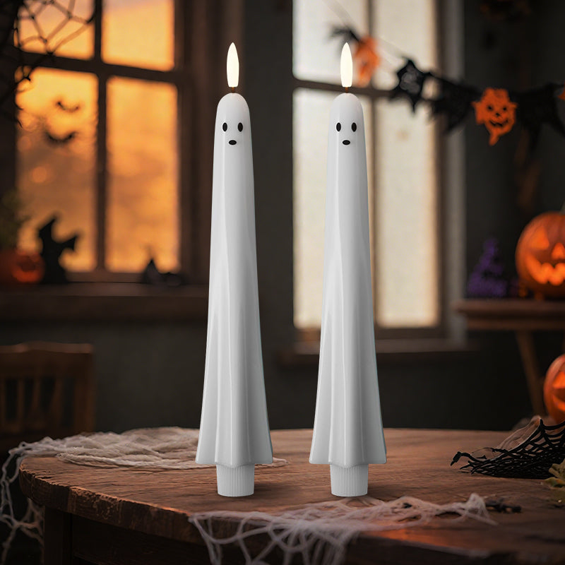 🎃👻 Lampe fantôme télécommandée avec mèche enflammée 3D 👻🎃