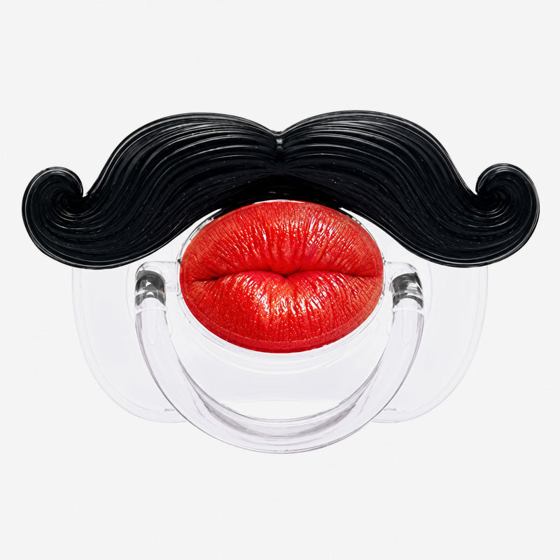 Sucette pour bébé « Lèvres rouges et moustache »