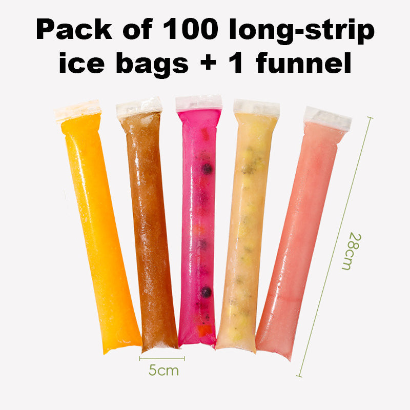 Sachets jetables pour glaces à l'eau - Moules à glaces à l'eau maison à faire soi-même - Sachets auto-fermeables de qualité alimentaire