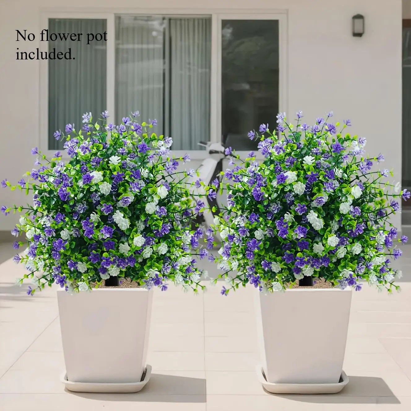 🌸Arbres artificiels en pot avec piquets de fixation au sol