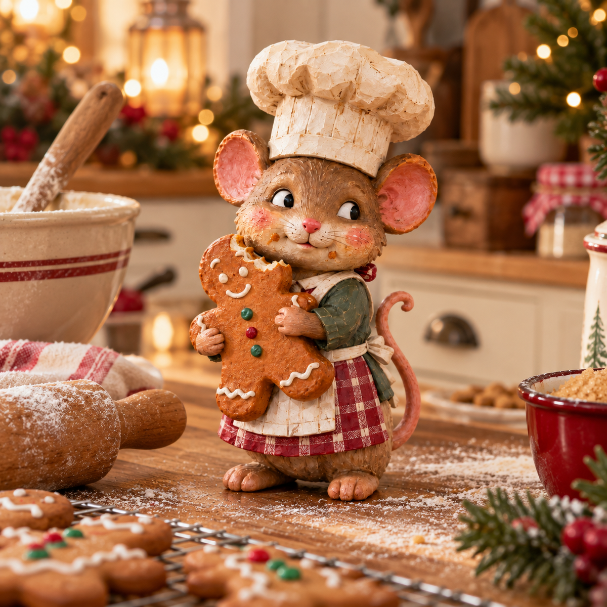 🍪 Figurine de pâtissier en pain d'épices en forme de souris