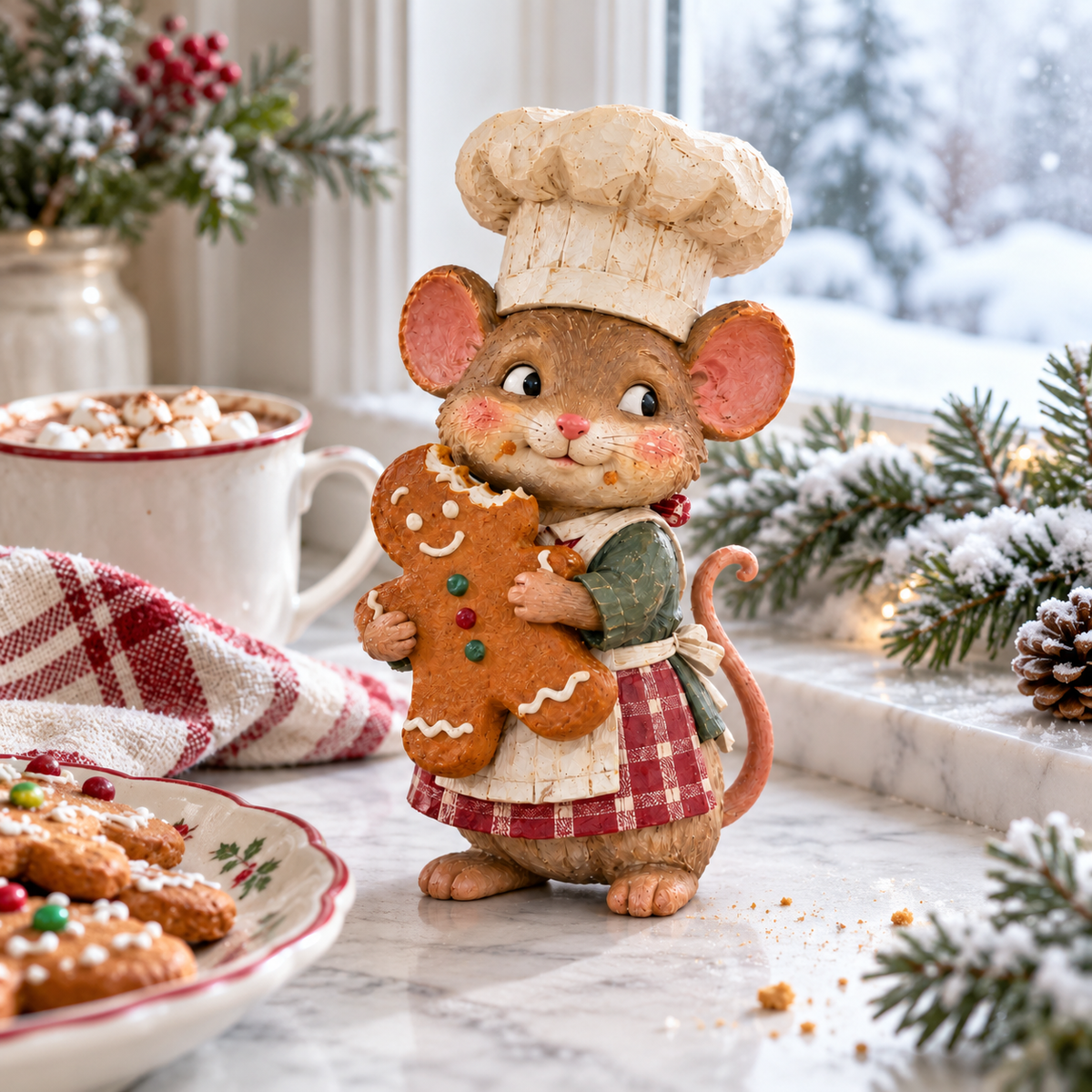 🍪 Figurine de pâtissier en pain d'épices en forme de souris