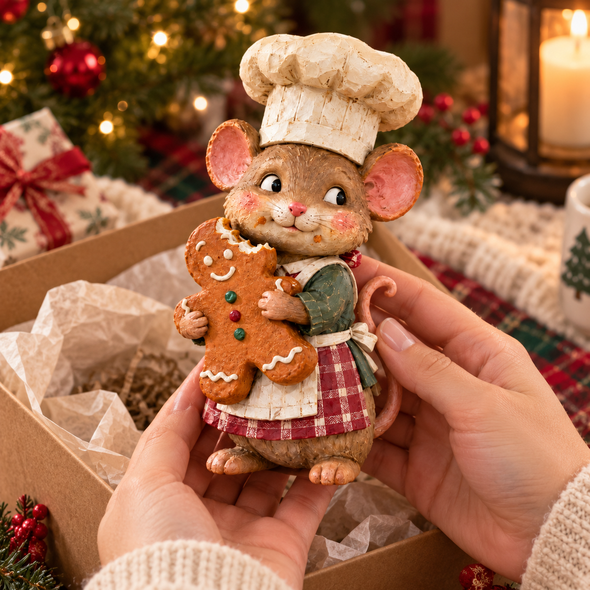 🍪 Figurine de pâtissier en pain d'épices en forme de souris