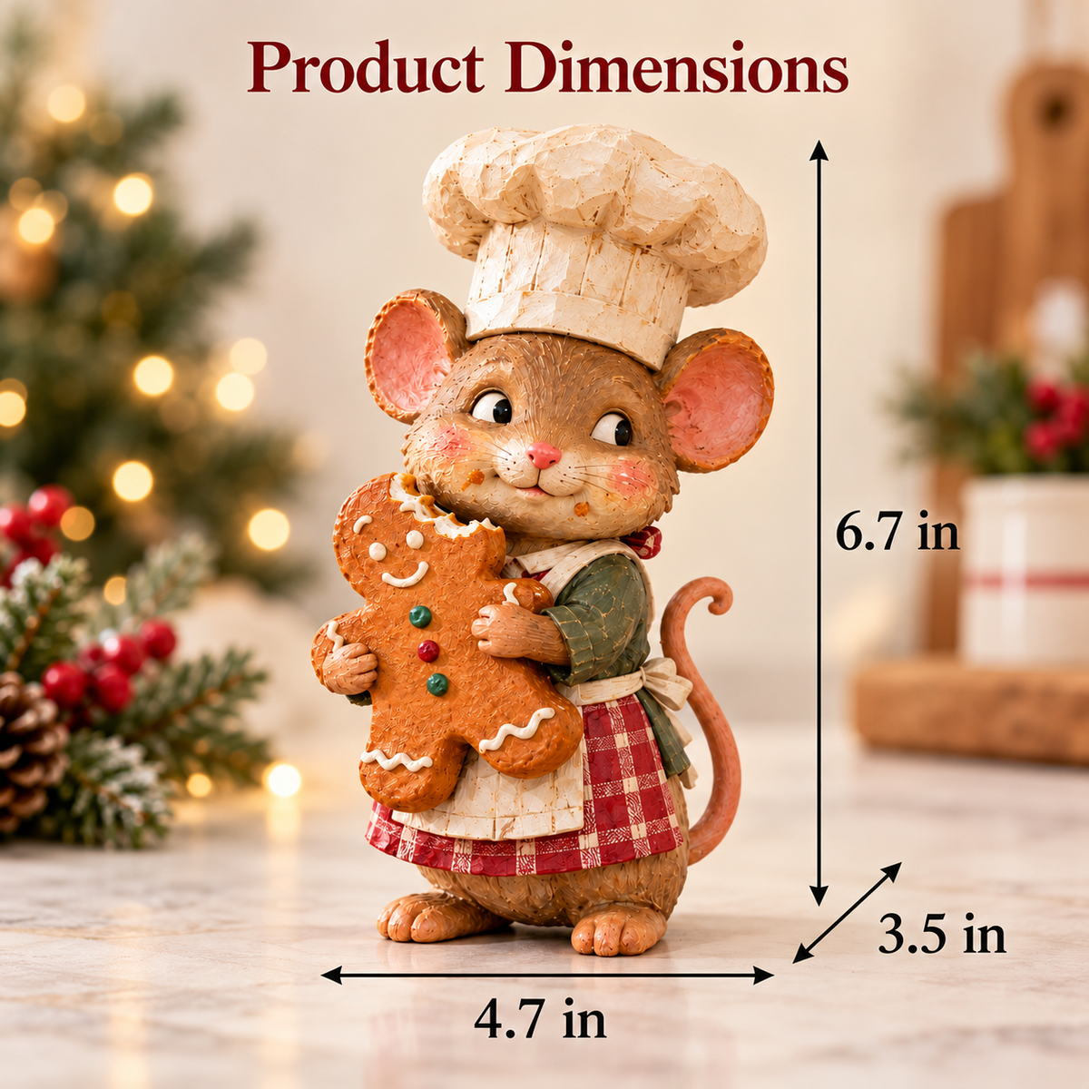 🍪 Figurine de pâtissier en pain d'épices en forme de souris