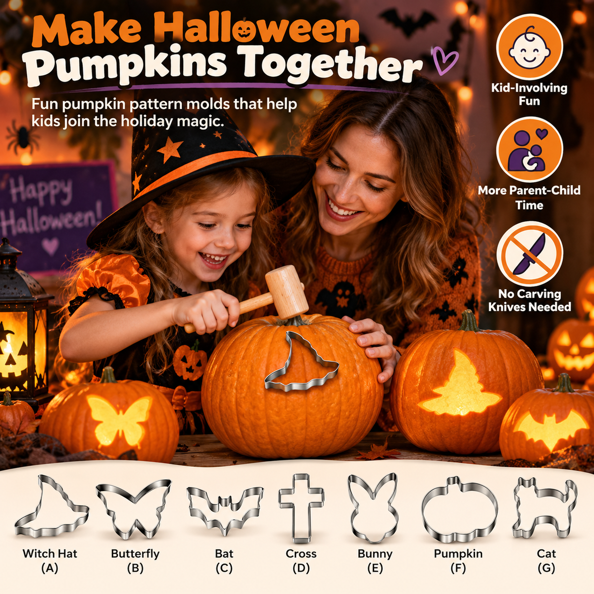 Lot de moules à découpe « PumpkinTap™ » sur le thème d'Halloween