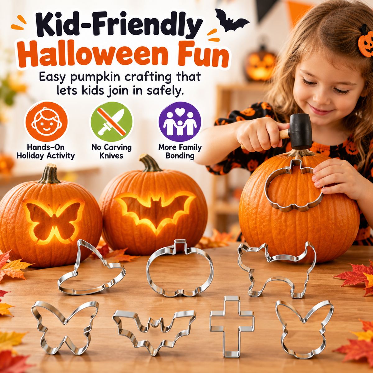 Lot de moules à découpe « PumpkinTap™ » sur le thème d'Halloween