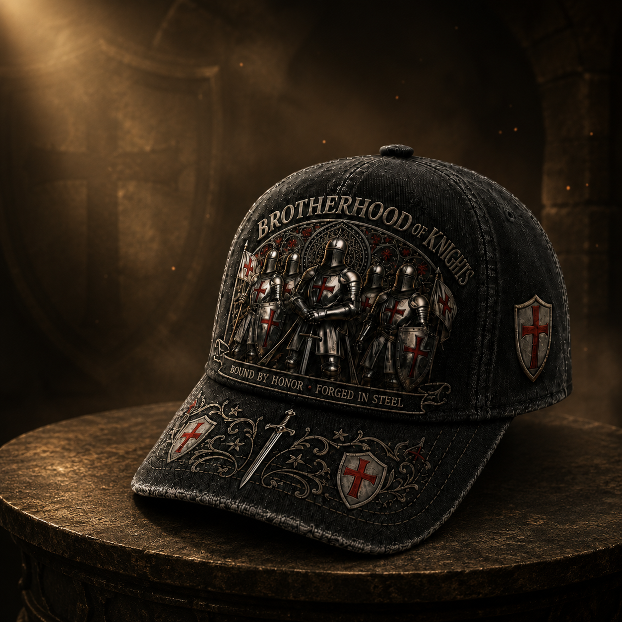 ⚔️ Liés par l'honneur, forgés dans l'acier – Casquette des Templiers🛡️🔥