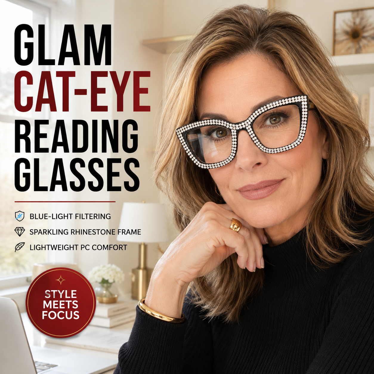 Lunettes de lecture « Cat Eye » anti-lumière bleue