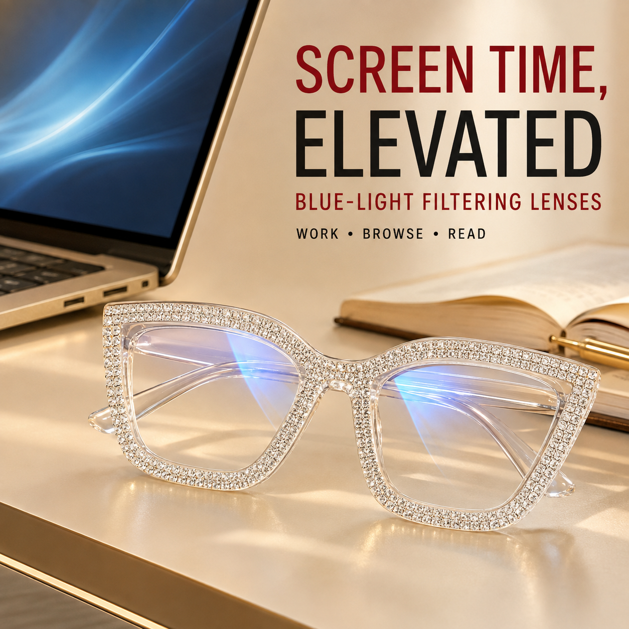 Lunettes de lecture « Cat Eye » anti-lumière bleue