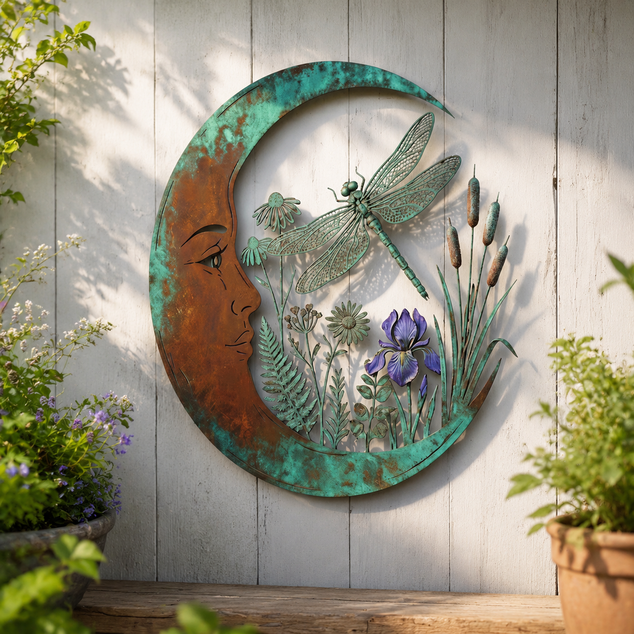 🌙Décoration murale « Dragonfly Moon »