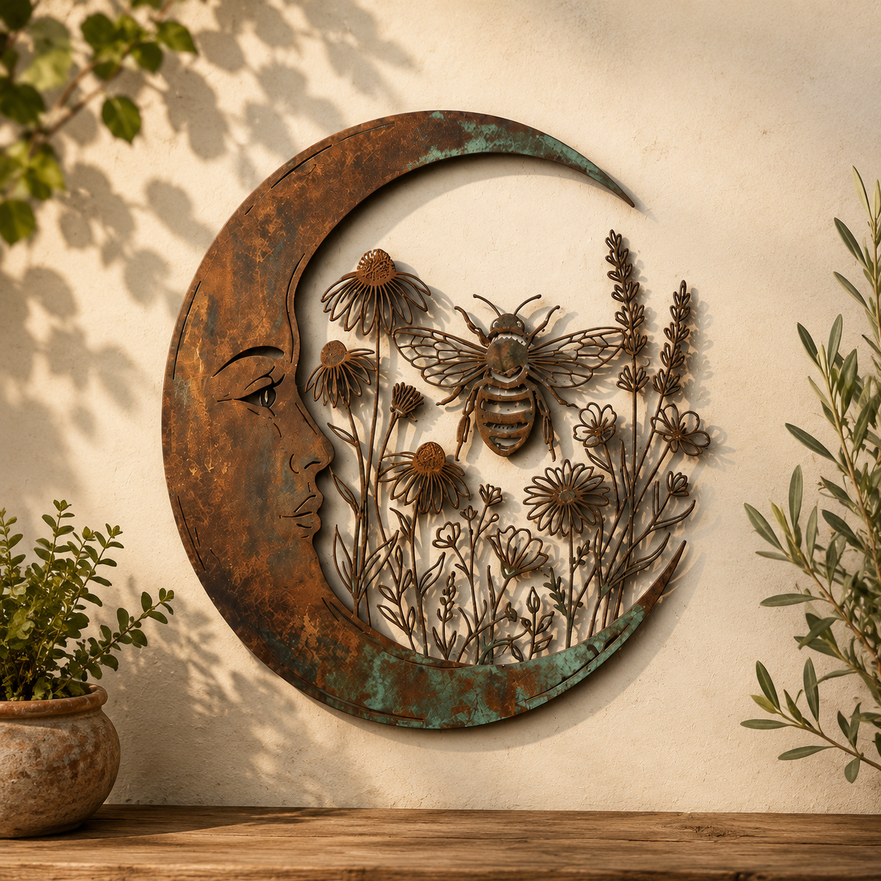 🌙Décoration murale « Dragonfly Moon »