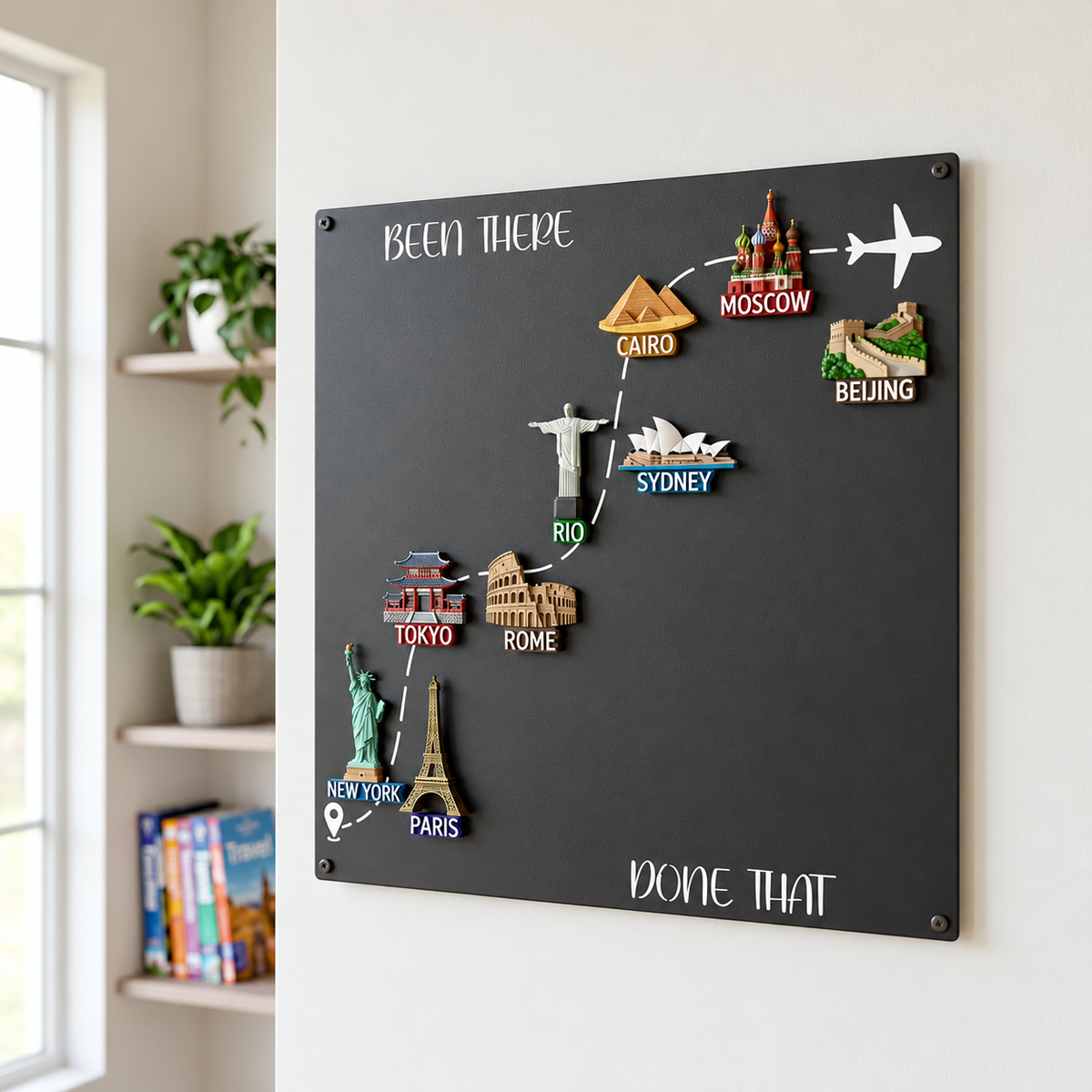 🌎✨Tableau magnétique de voyage - 💕Chaque aimant a son histoire. Chaque voyage mérite sa place