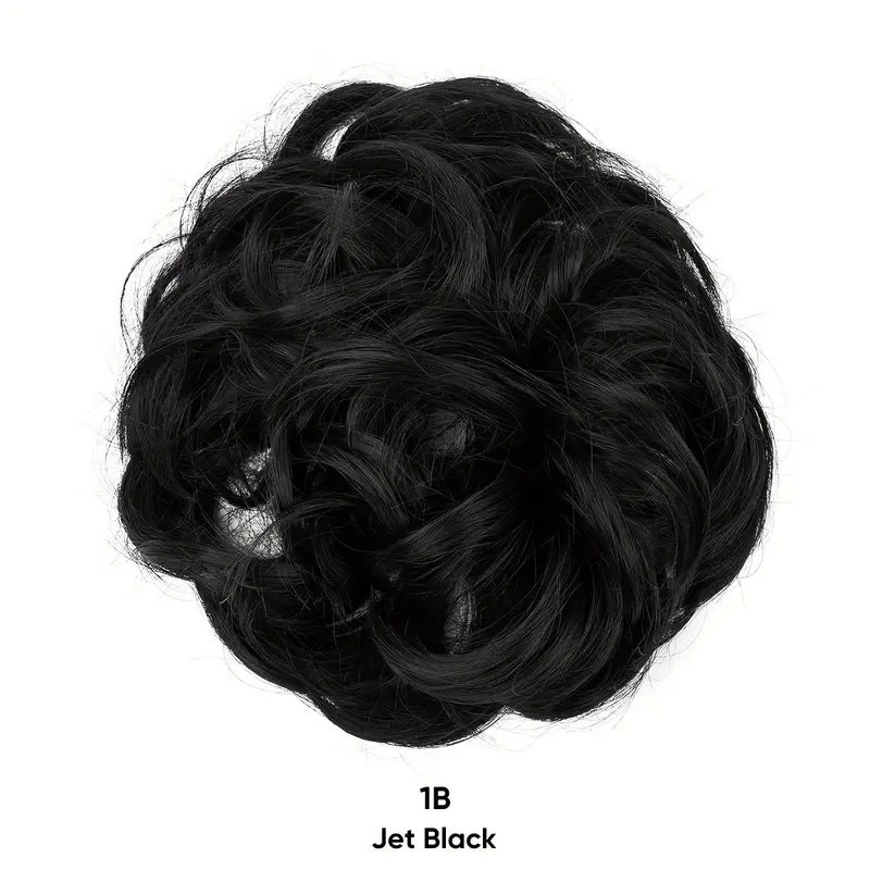 💁‍♀️Quick‑Fit Voluminous Hair Wrap | Realistic Synthetic Bun Piece for Daily & Special Occasion