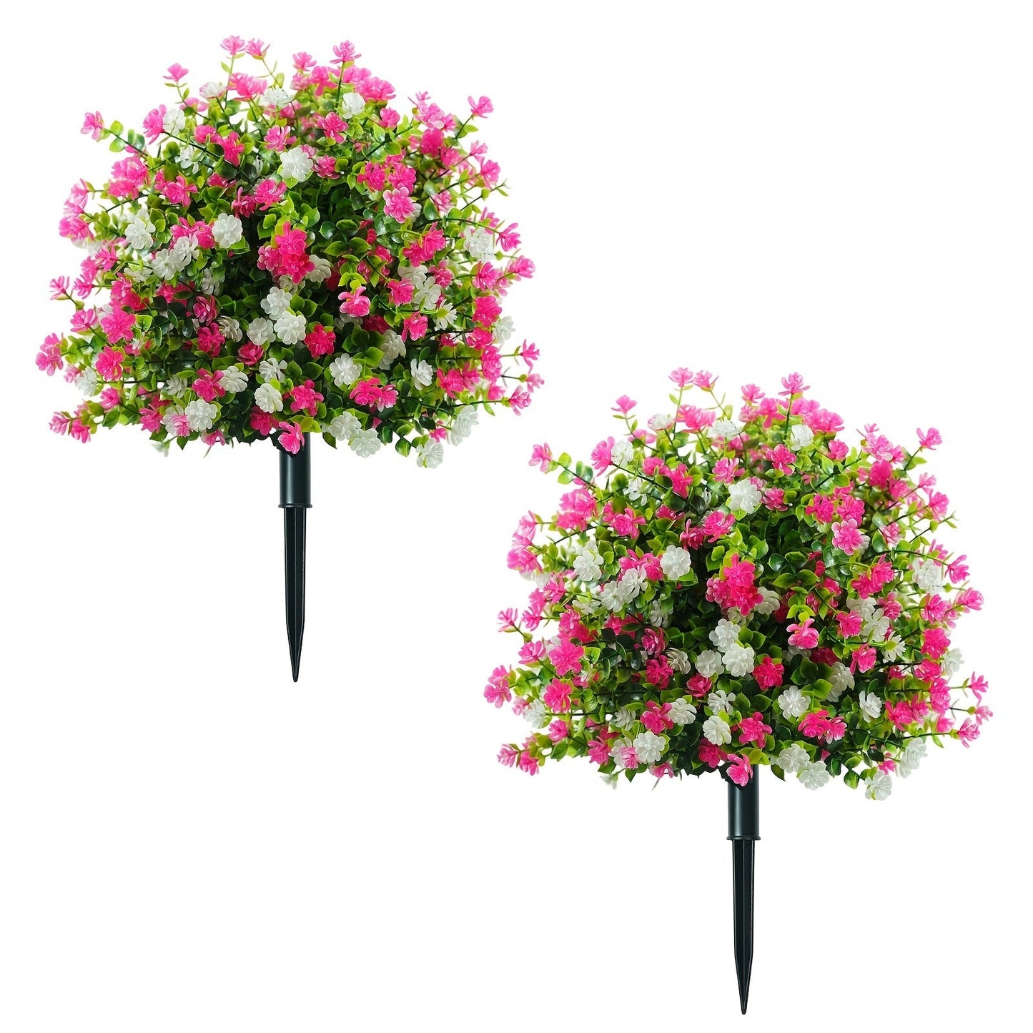 🌸Arbres artificiels en pot avec piquets de fixation au sol