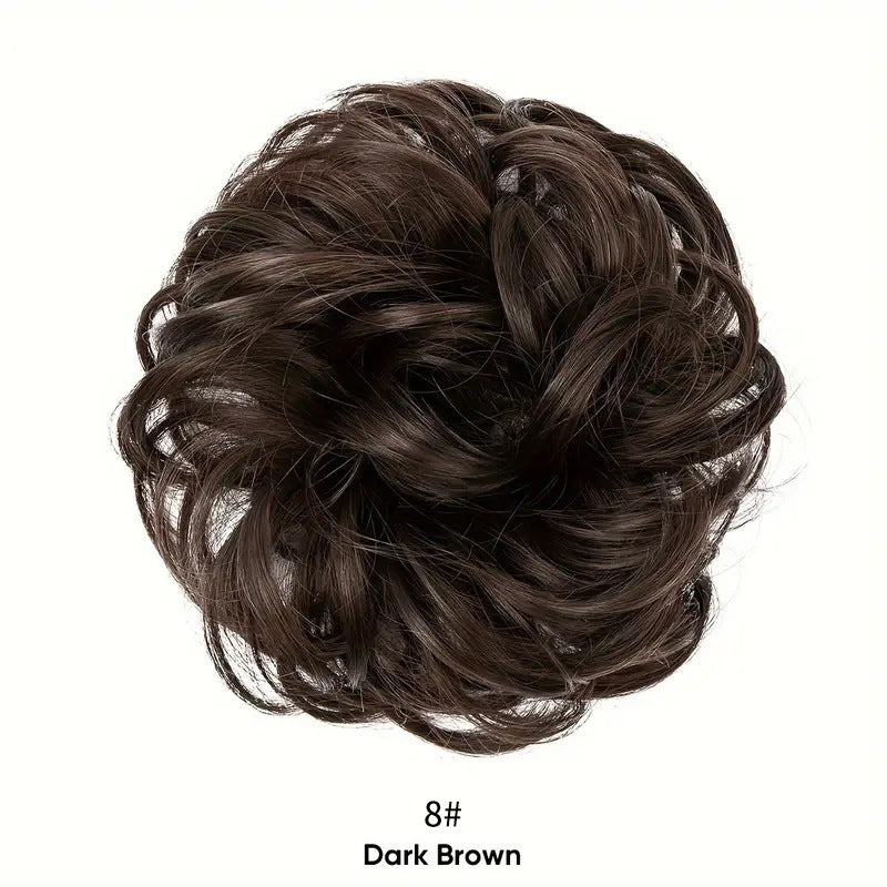 💁‍♀️Quick‑Fit Voluminous Hair Wrap | Realistic Synthetic Bun Piece for Daily & Special Occasion