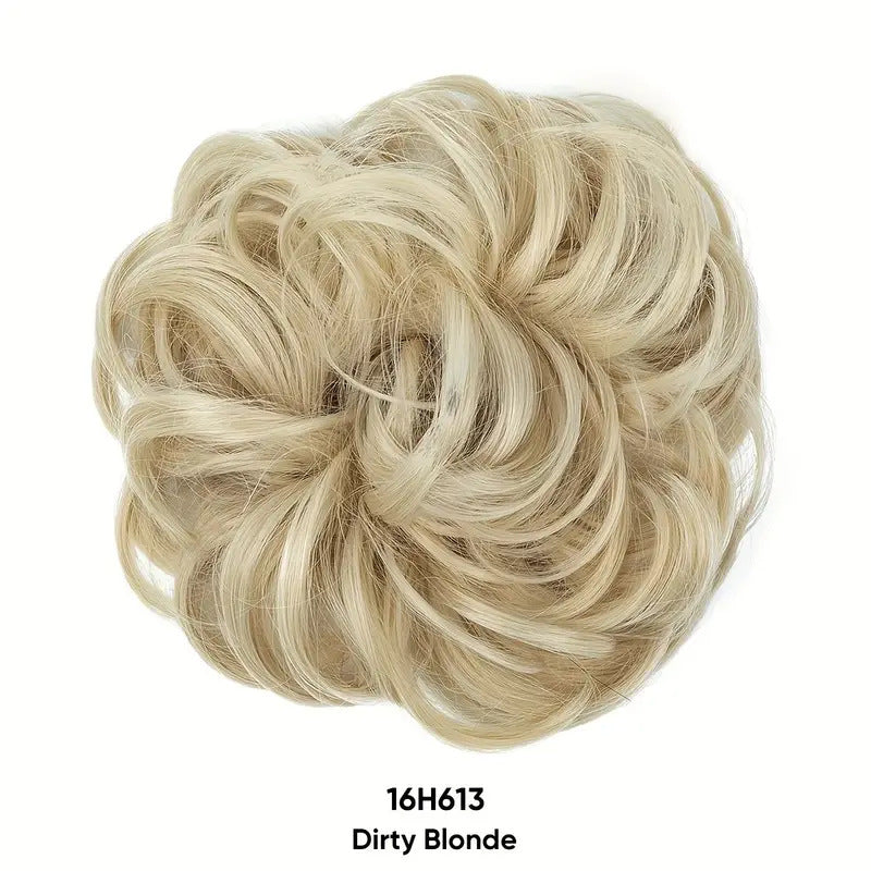 💁‍♀️Quick‑Fit Voluminous Hair Wrap | Realistic Synthetic Bun Piece for Daily & Special Occasion