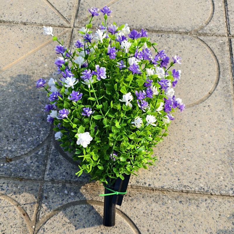🌸Arbres artificiels en pot avec piquets de fixation au sol