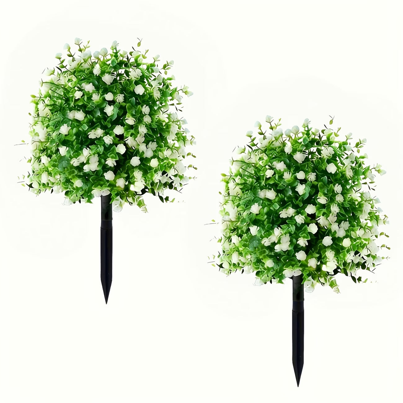 🌸Arbres artificiels en pot avec piquets de fixation au sol