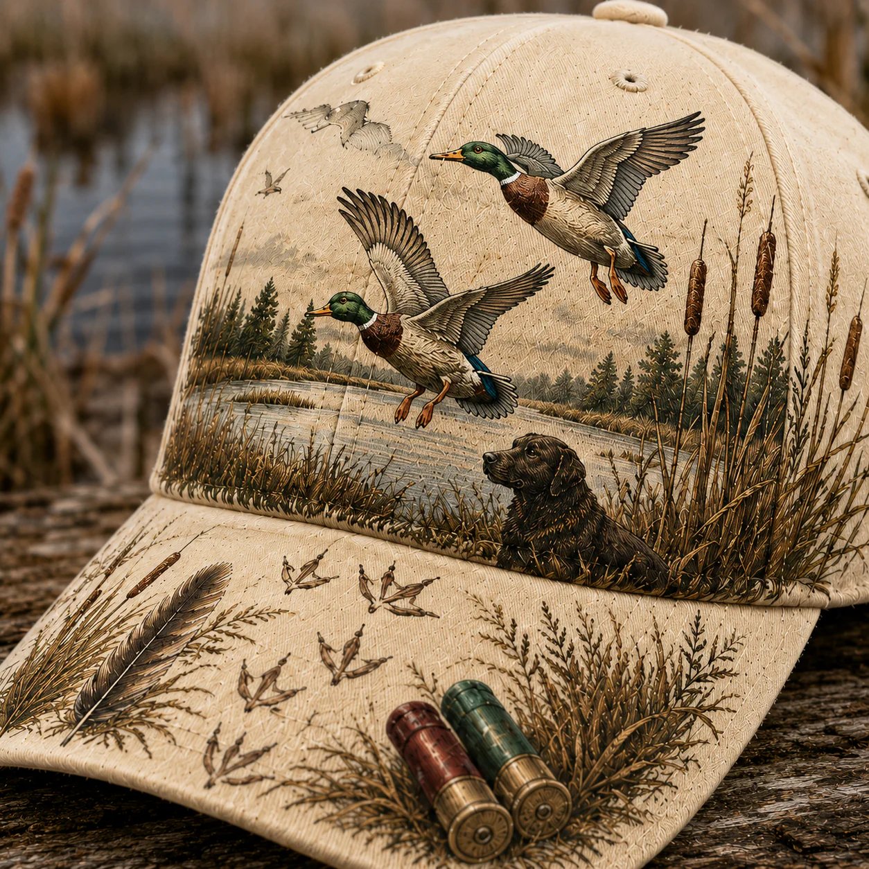 💥 Offre à durée limitée : 50 % de réduction -🦆 Casquette « Wild & Ready » pour la chasse au canard - 100 % coton