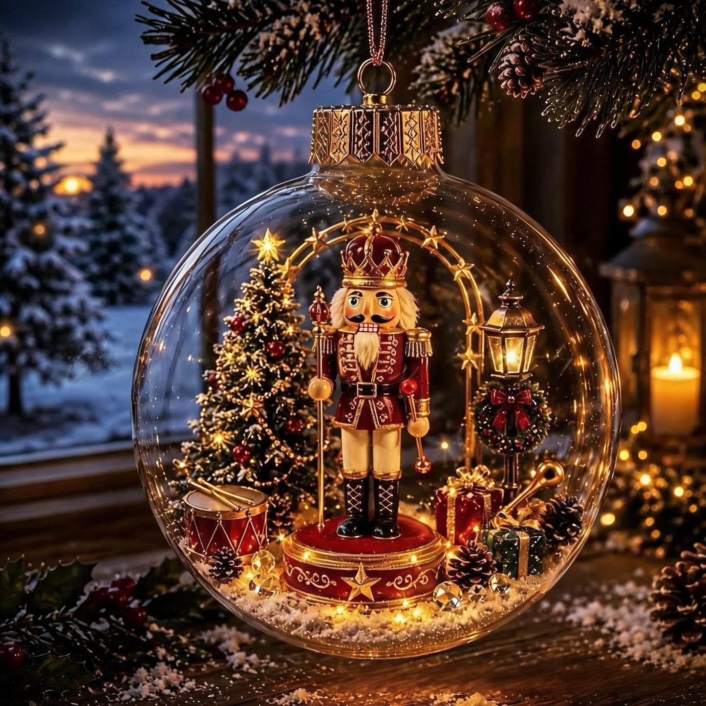 🎄Décoration de Noël lumineuse en forme de diorama – Un petit monde hivernal dans la paume de votre main👼