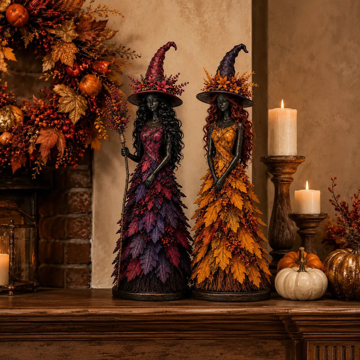 💥DERNIER JOUR : 50 % DE RÉDUCTION - 🧙 Figurine « Sorcière d'automne enchantée » (📦 Achat de 3 articles : livraison gratuite)