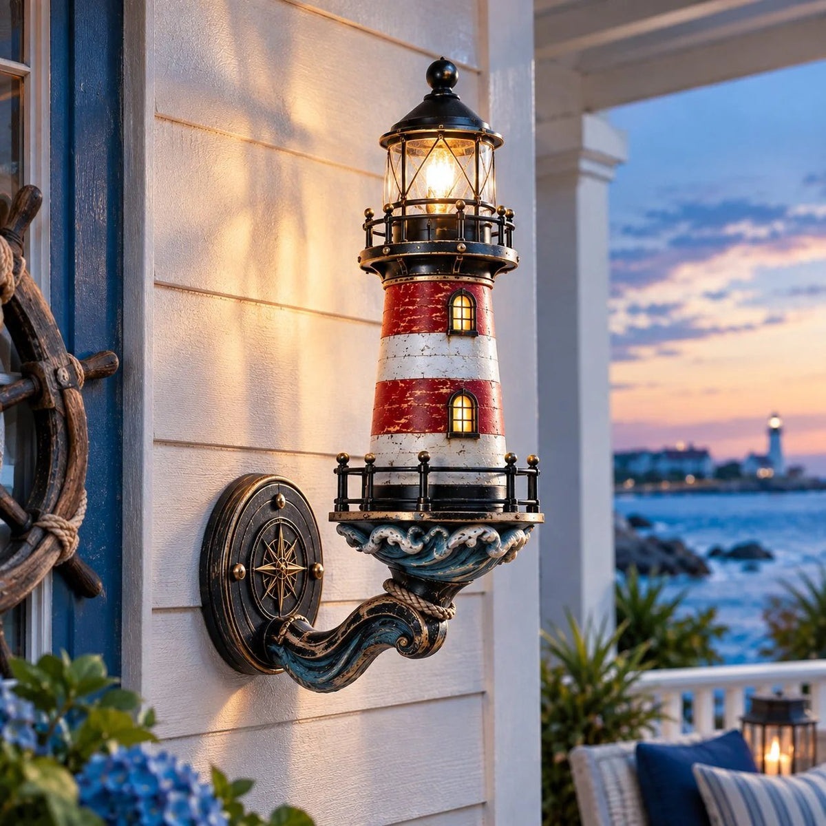 🌊Applique murale vintage en forme de phare côtier