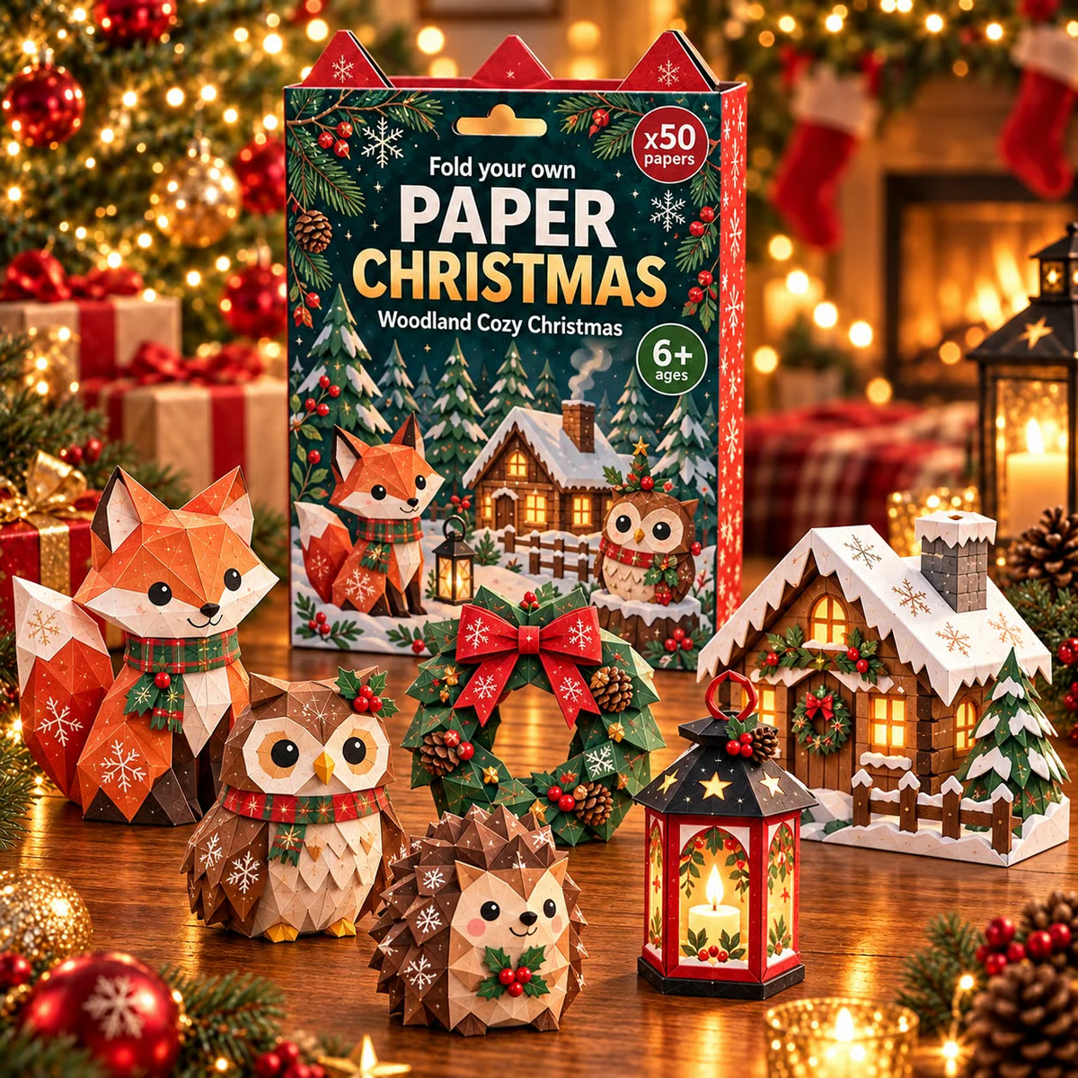 🎄Kit de bricolage de Noël en papier – 250 feuilles, 5 thèmes festifs🌟