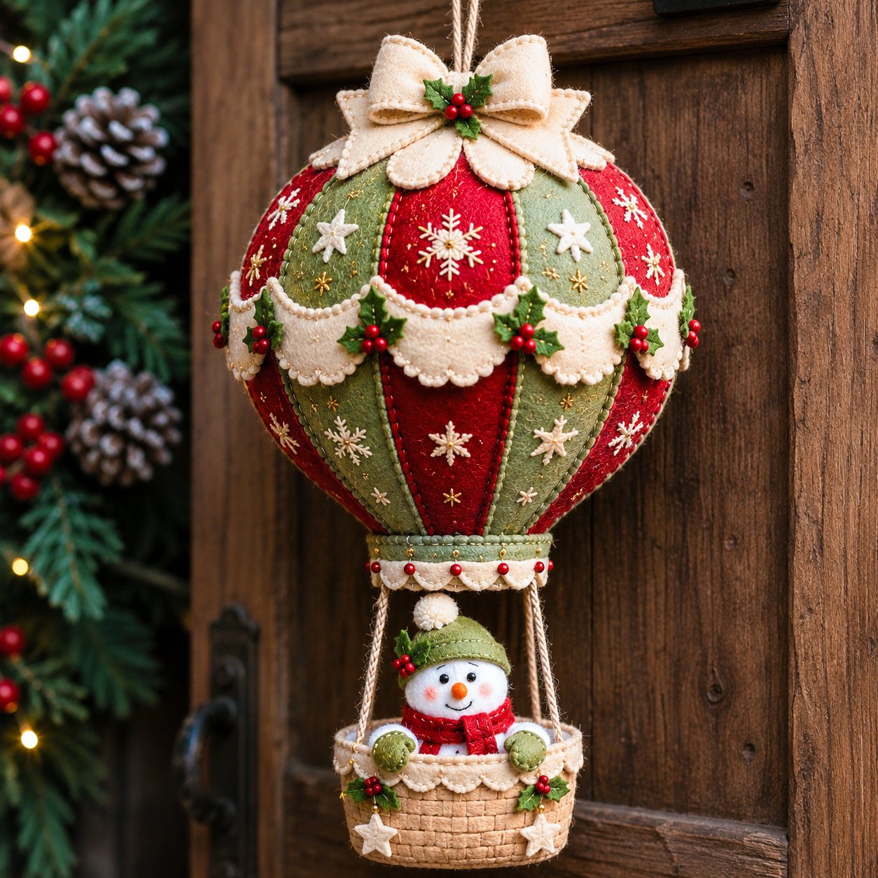 🎈 Kit de bricolage pour réaliser une décoration de Noël en forme de montgolfière à suspendre