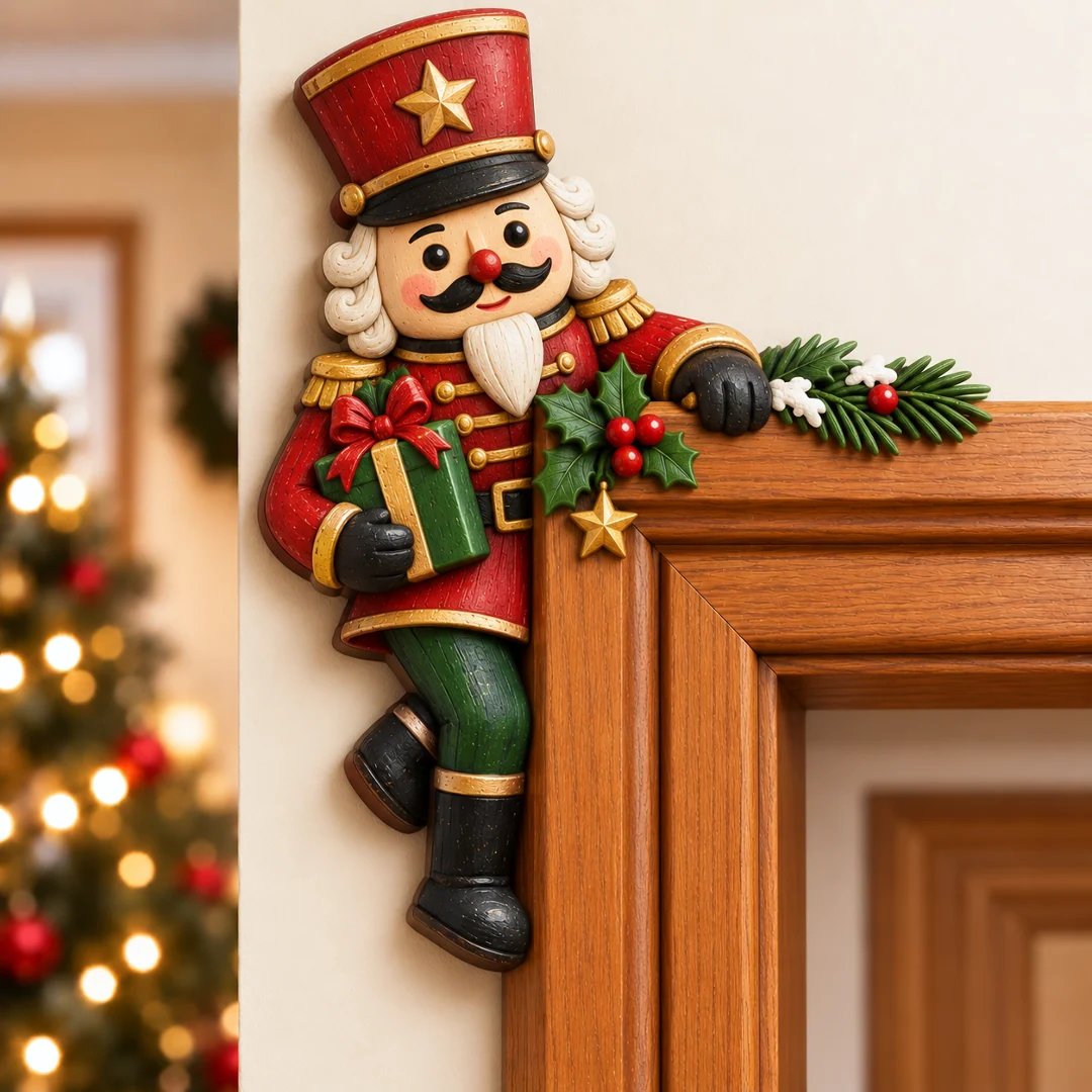 ⏰DERNIER JOUR : 50 % DE RÉDUCTION 🎅 Décoration d'angle pour encadrement de porte « Peekaboo » de Noël