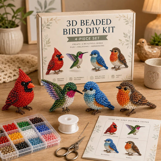 🧵✨ Kit de bricolage : petits animaux en 3D à réaliser avec des perle