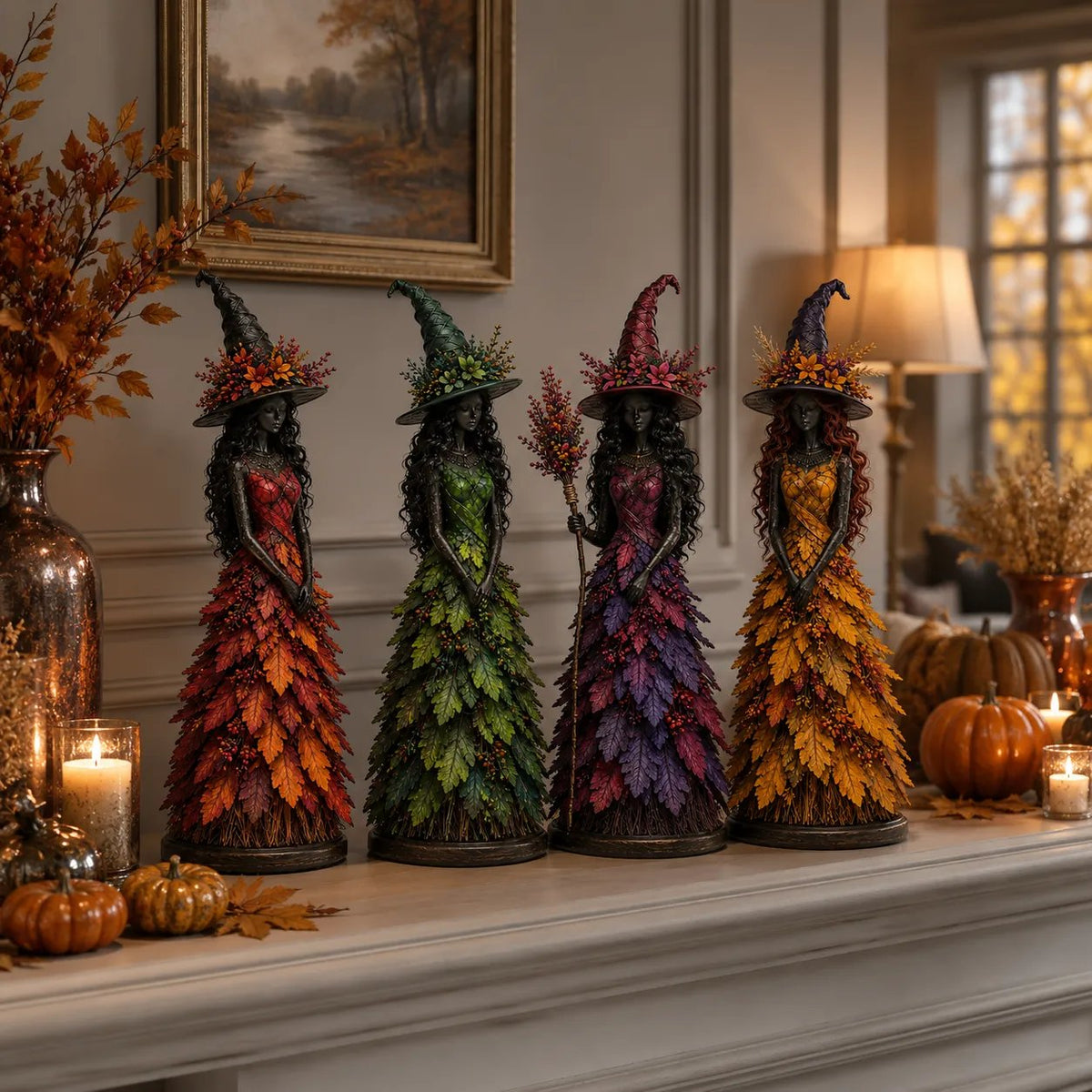 💥DERNIER JOUR : 50 % DE RÉDUCTION - 🧙 Figurine « Sorcière d'automne enchantée » (📦 Achat de 3 articles : livraison gratuite)