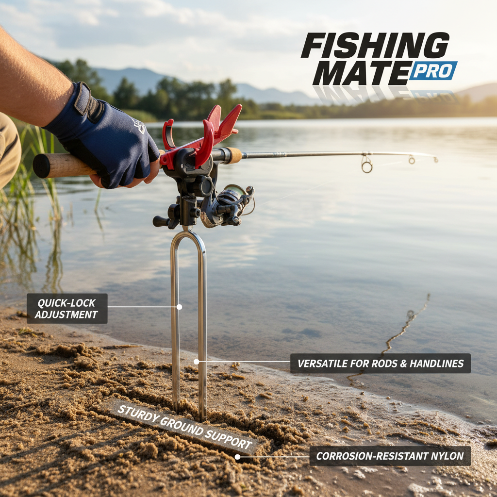 🎣Support de tourelle——Fini les oscillations, fini les glissements : votre canne reste bien en place jusqu'à ce que vous soyez prêt à combattre