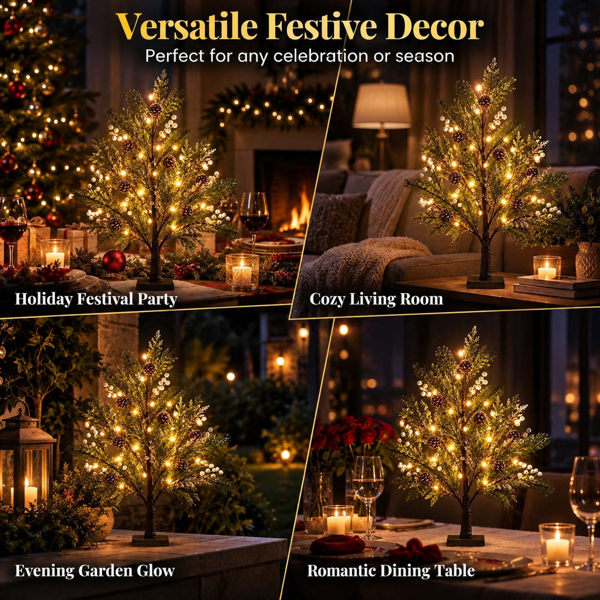 🎄💡 Arbre lumineux à LED – Une élégance naturelle pour toutes les saisons 🌿✨