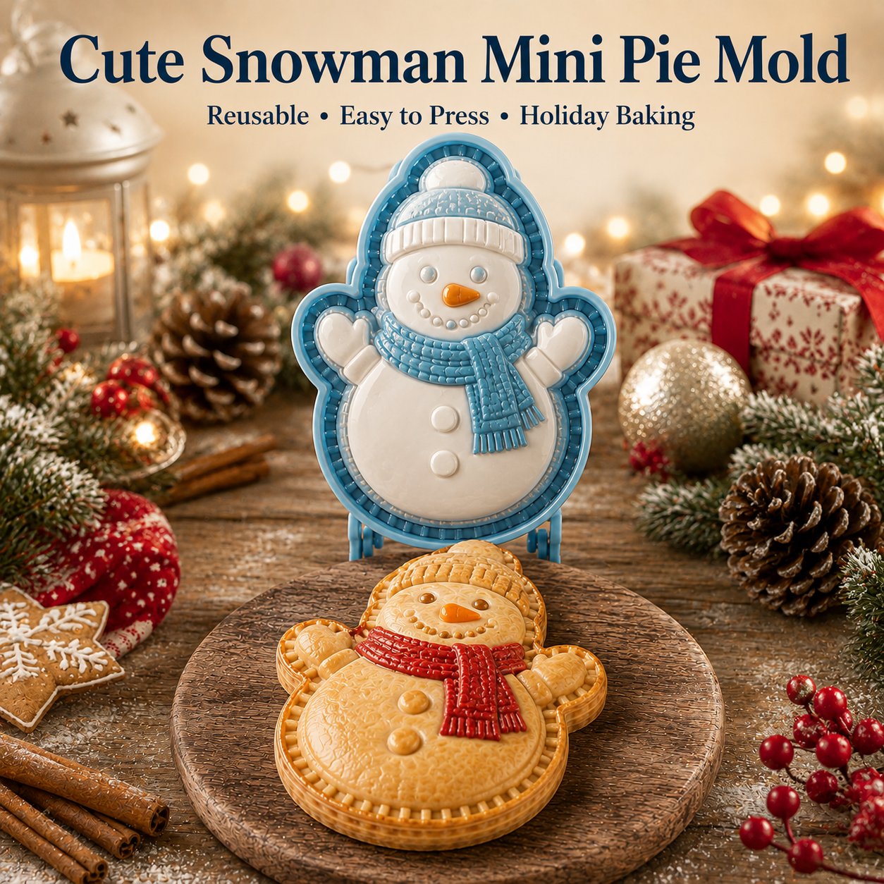 🎄  Collection de 8 moules à mini-tartes de Noël